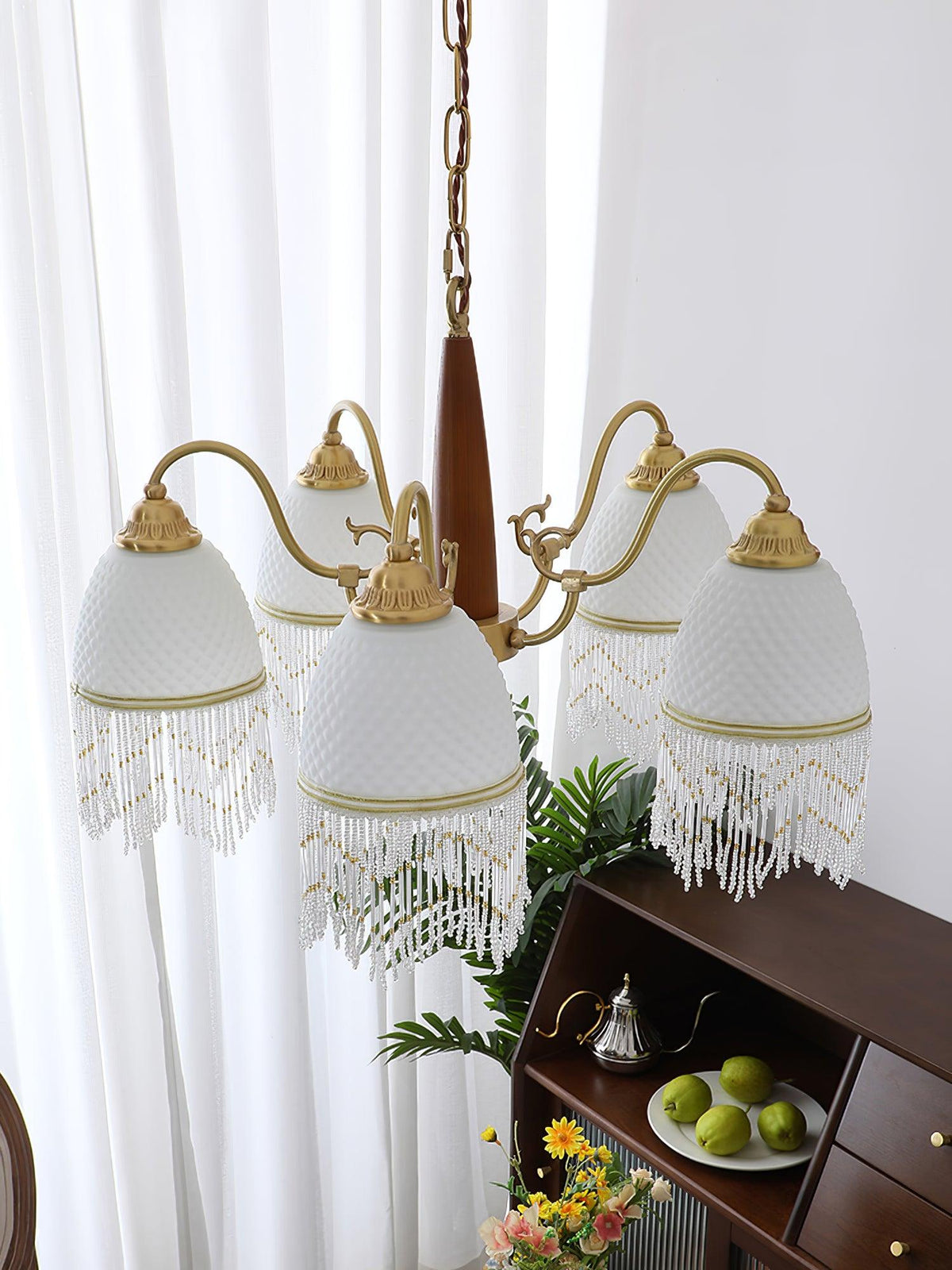 Aurora Lustre à Glands en Verre Vintage - Neutralighting