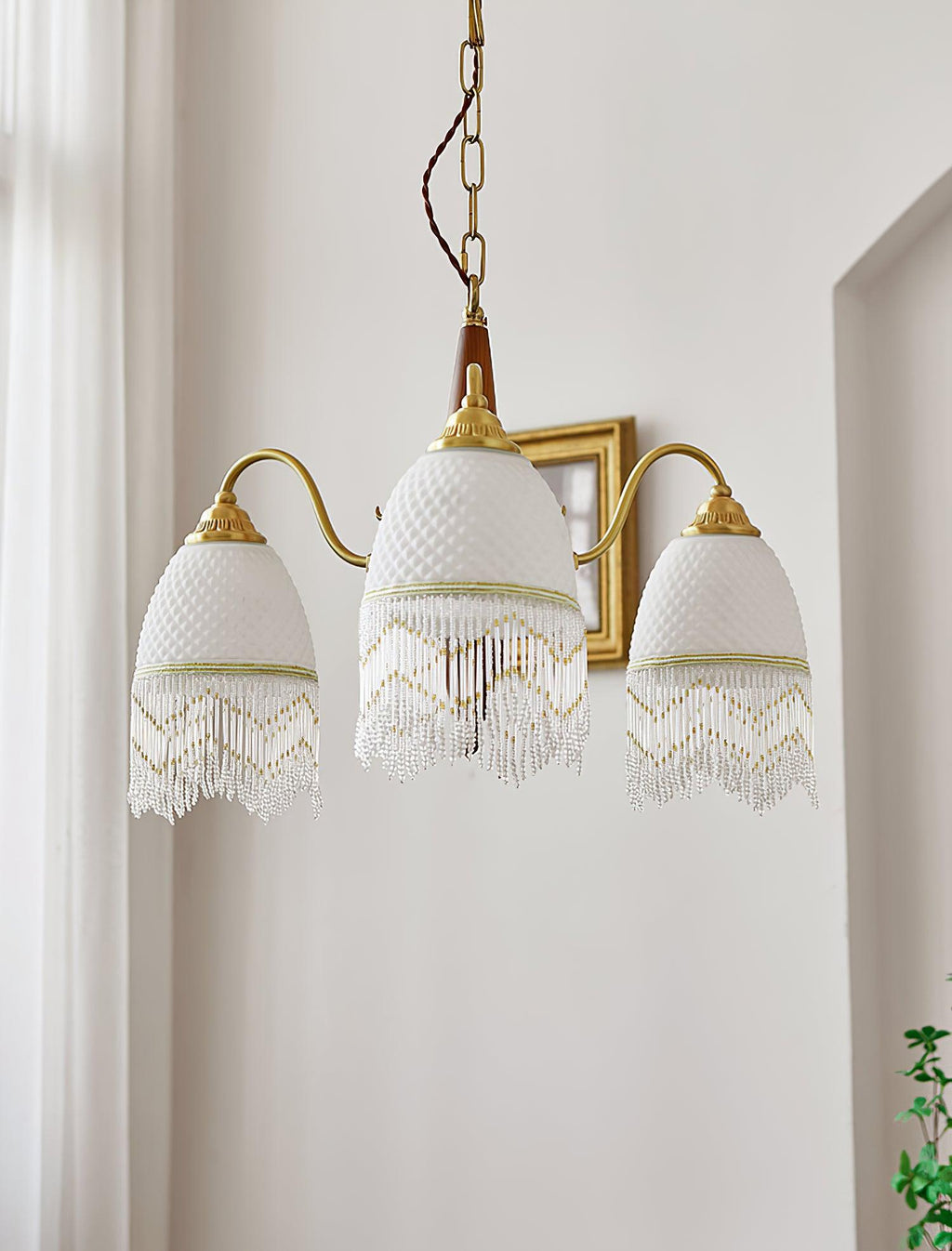 Aurora Lustre à Glands en Verre Vintage - Neutralighting