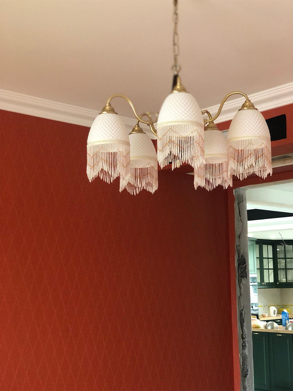 Aurora Lustre à Glands en Verre Vintage - Neutralighting