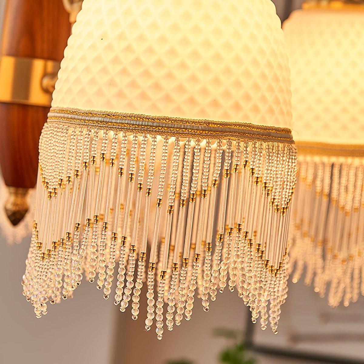 Aurora Lustre à Glands en Verre Vintage - Neutralighting