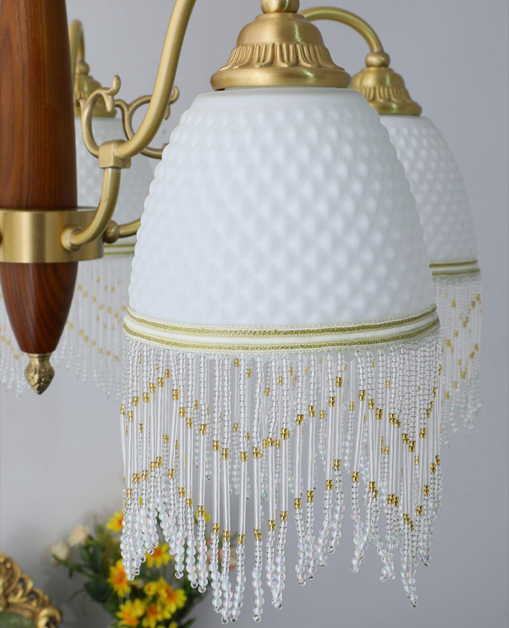 Aurora Lustre à Glands en Verre Vintage - Neutralighting