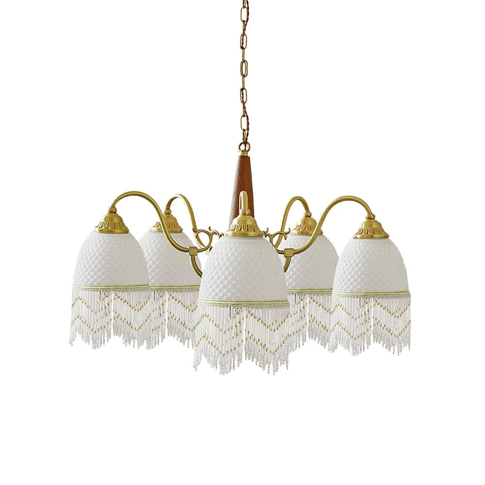 Aurora Lustre à Glands en Verre Vintage - Neutralighting