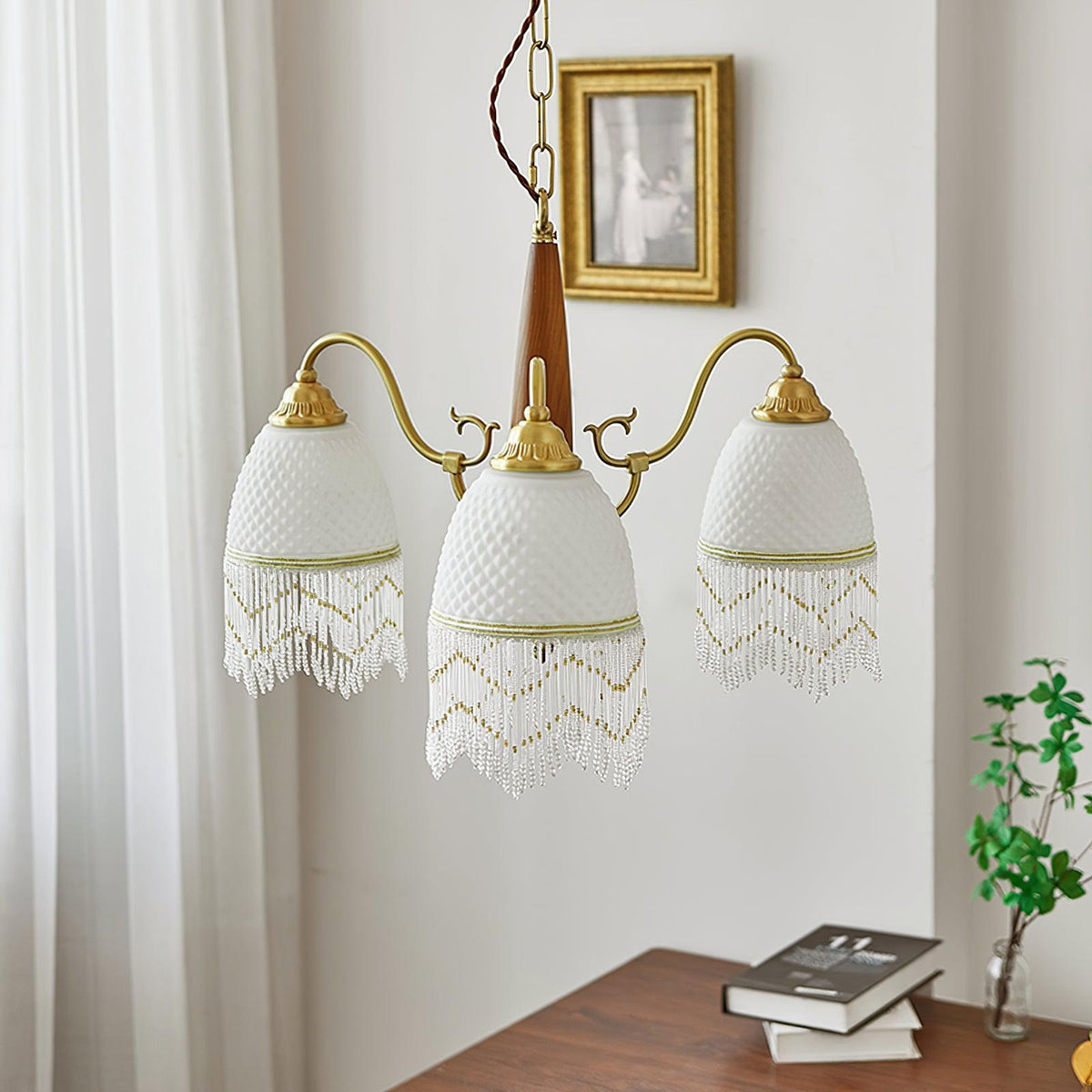 Aurora Lustre à Glands en Verre Vintage - Neutralighting