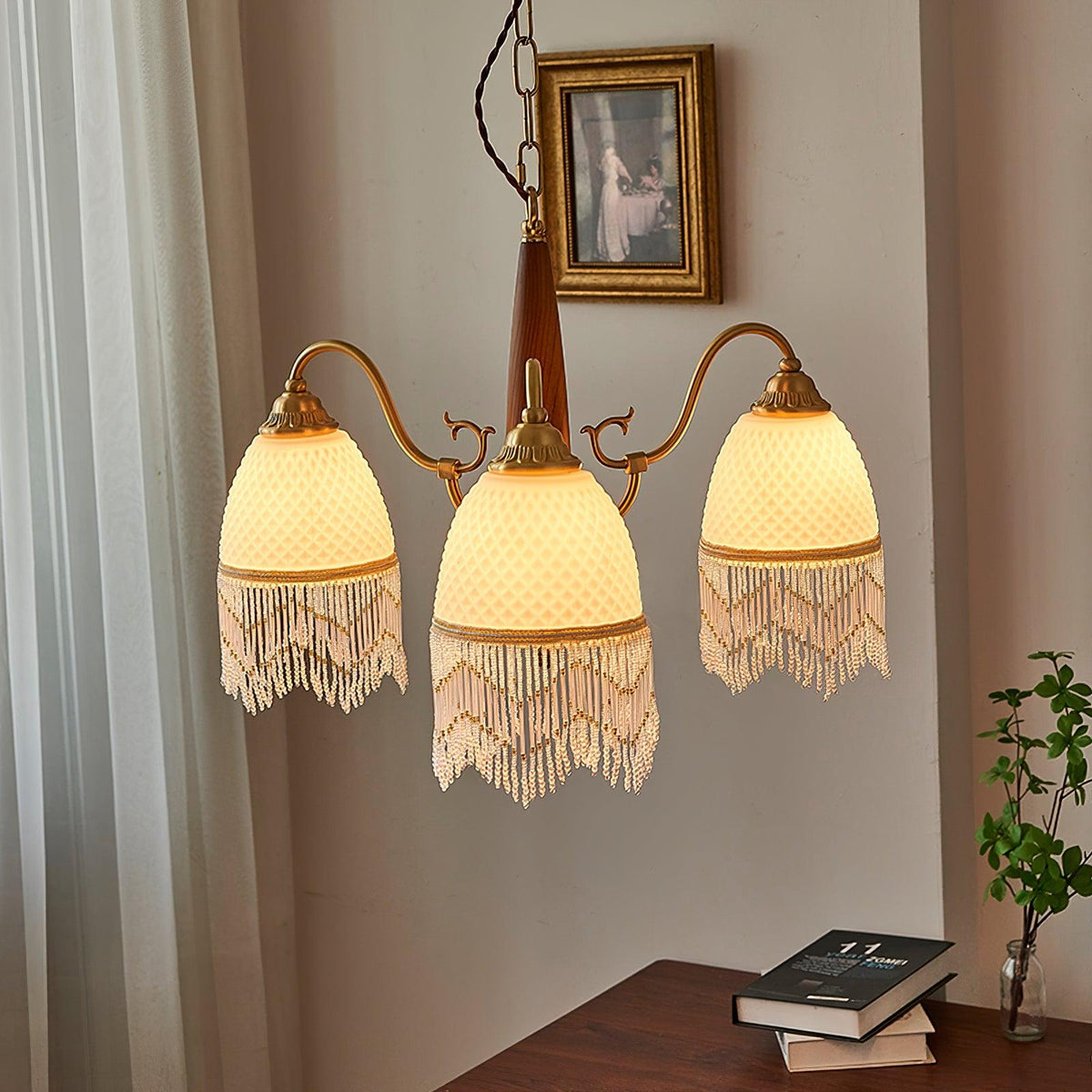 Aurora Lustre à Glands en Verre Vintage - Neutralighting
