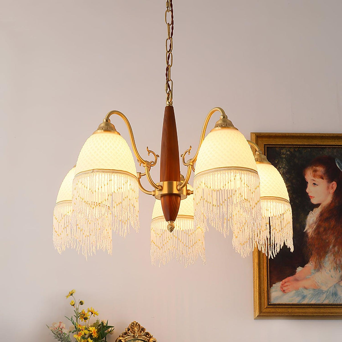 Aurora Lustre à Glands en Verre Vintage - Neutralighting
