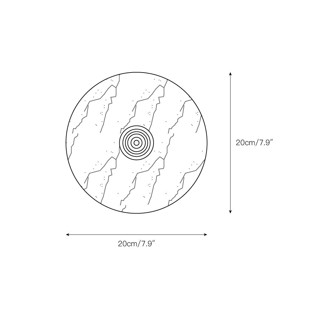 Arsole Applique Murale Ronde en Jade et Métal Moderne Minimaliste - Neutralighting