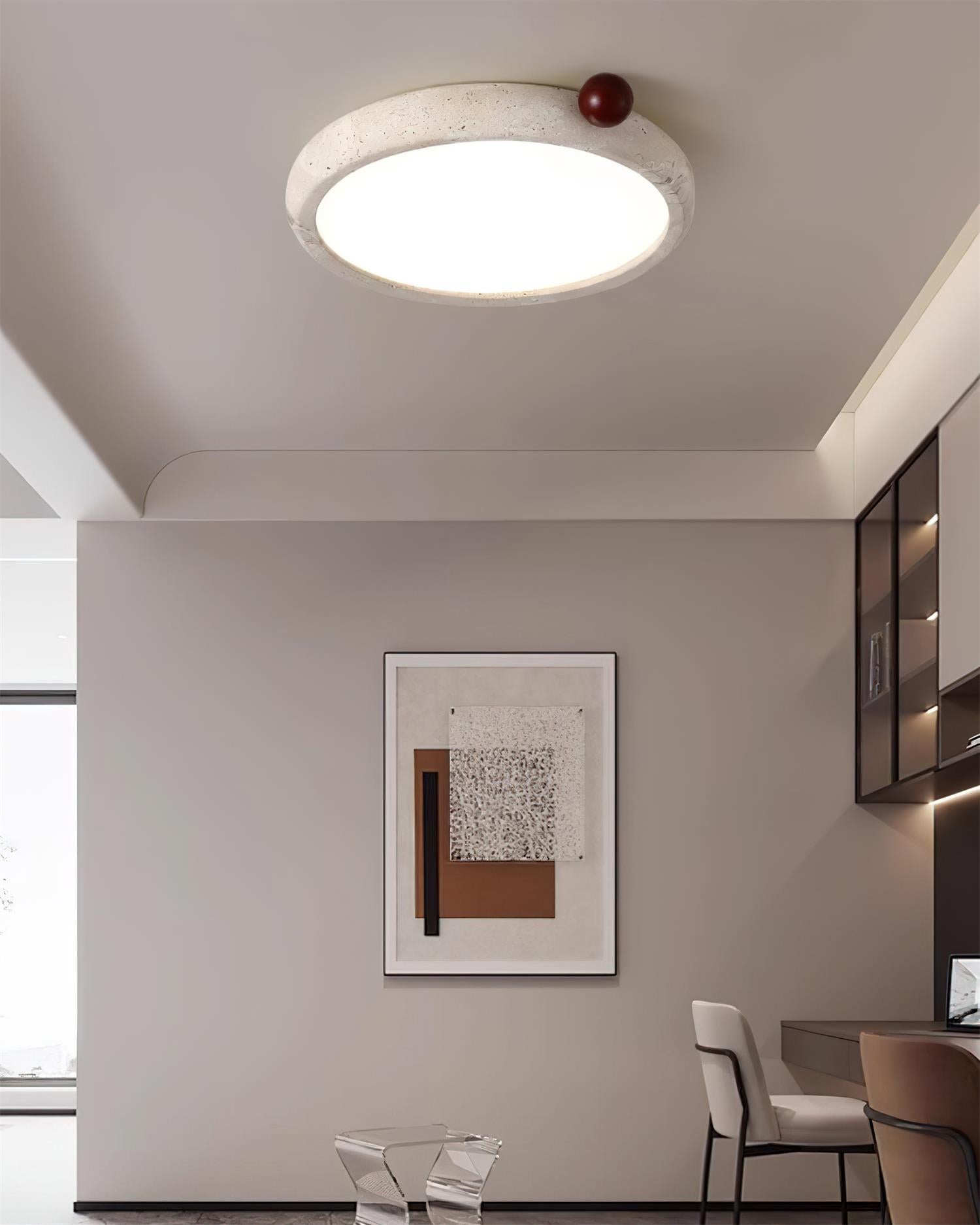Ritta Plafonnier Rond Travertin Mignon - Neutralighting