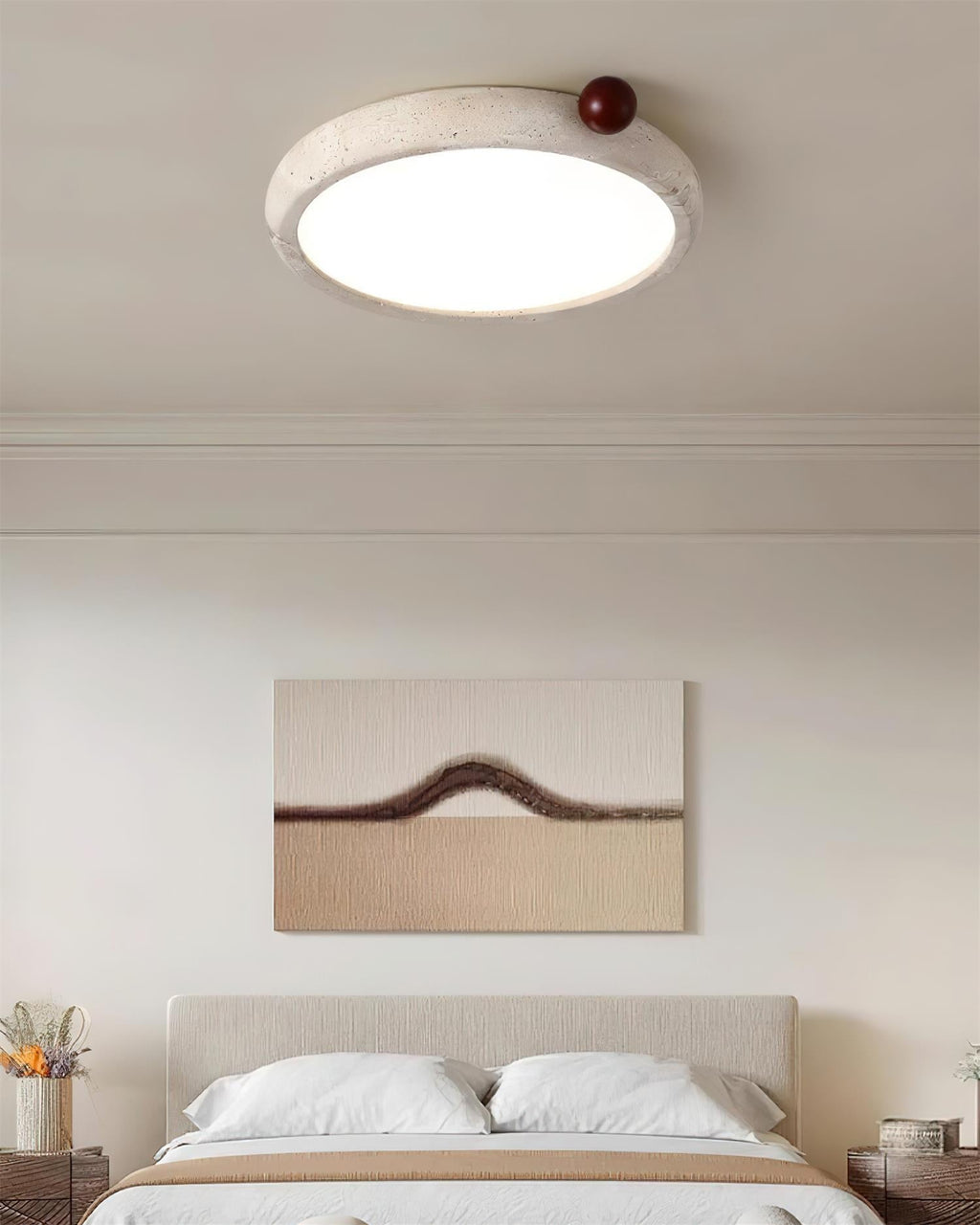 Ritta Plafonnier Rond Travertin Mignon - Neutralighting