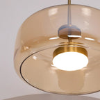 June Suspension Cylindre Moderne Verre. Claire/Grise Fumée/Ambre - Neutralighting