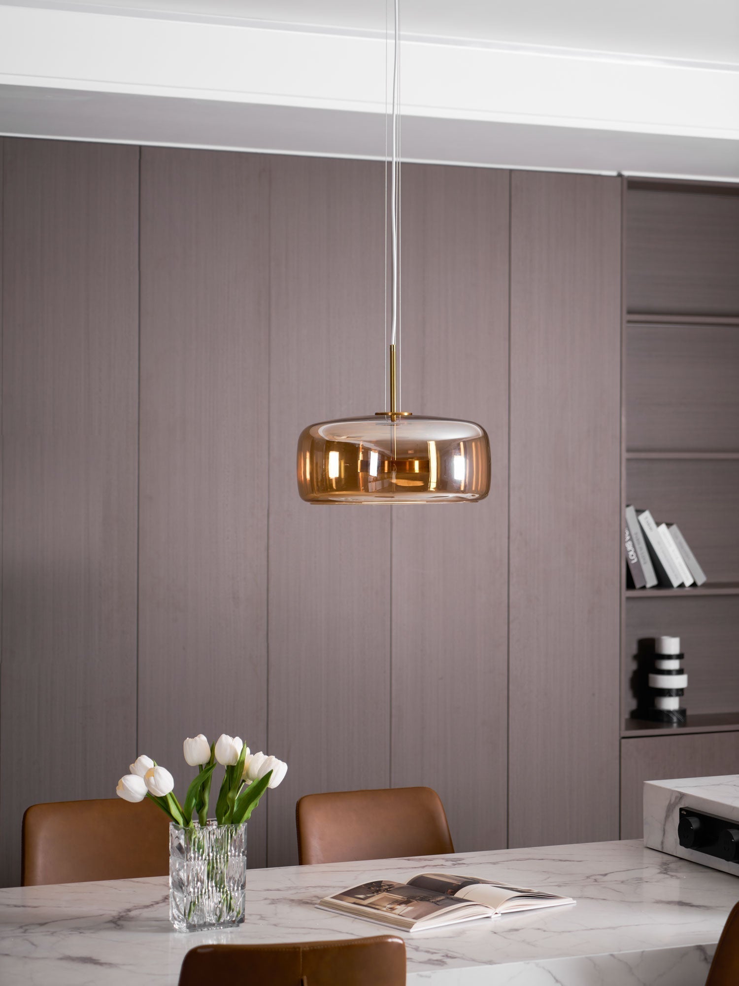 Obsidian Lampe Pendante en Verre Moderne - Neutralighting