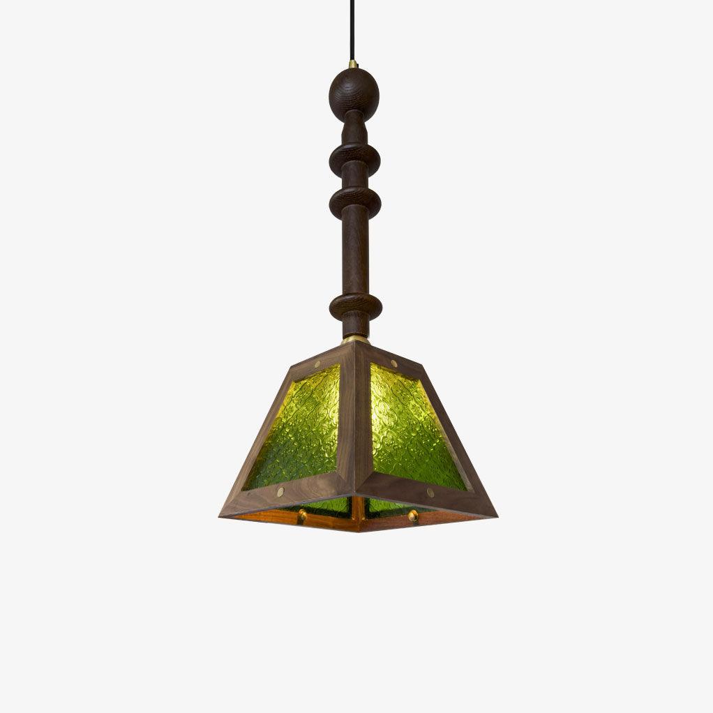 Alsorisra Lampe Suspension en Verre et Bois à Style Vintage - Neutralighting
