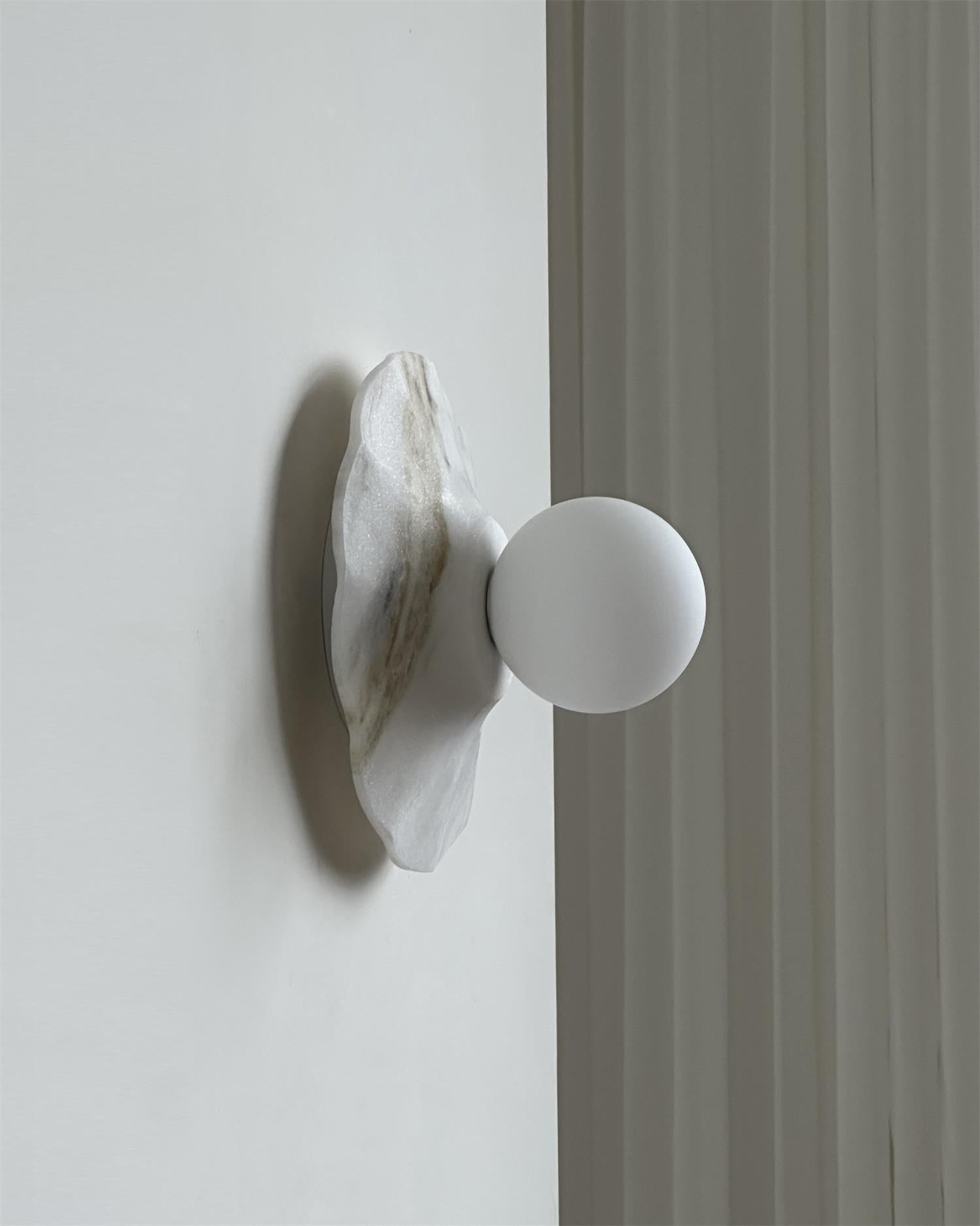 Meza Applique Murale Plaque de Marbre Globe Dépoli - Neutralighting