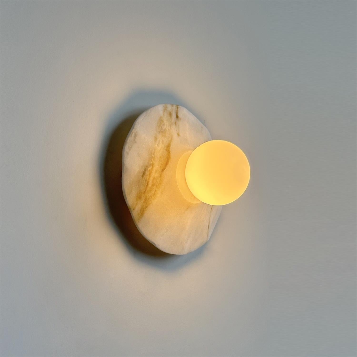 Meza Applique Murale Plaque de Marbre Globe Dépoli - Neutralighting