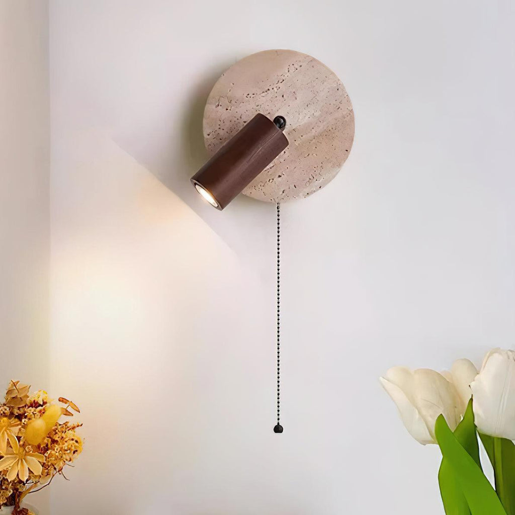 Evzoryra Applique Murale Disc Swing en Travertin - Neutralighting