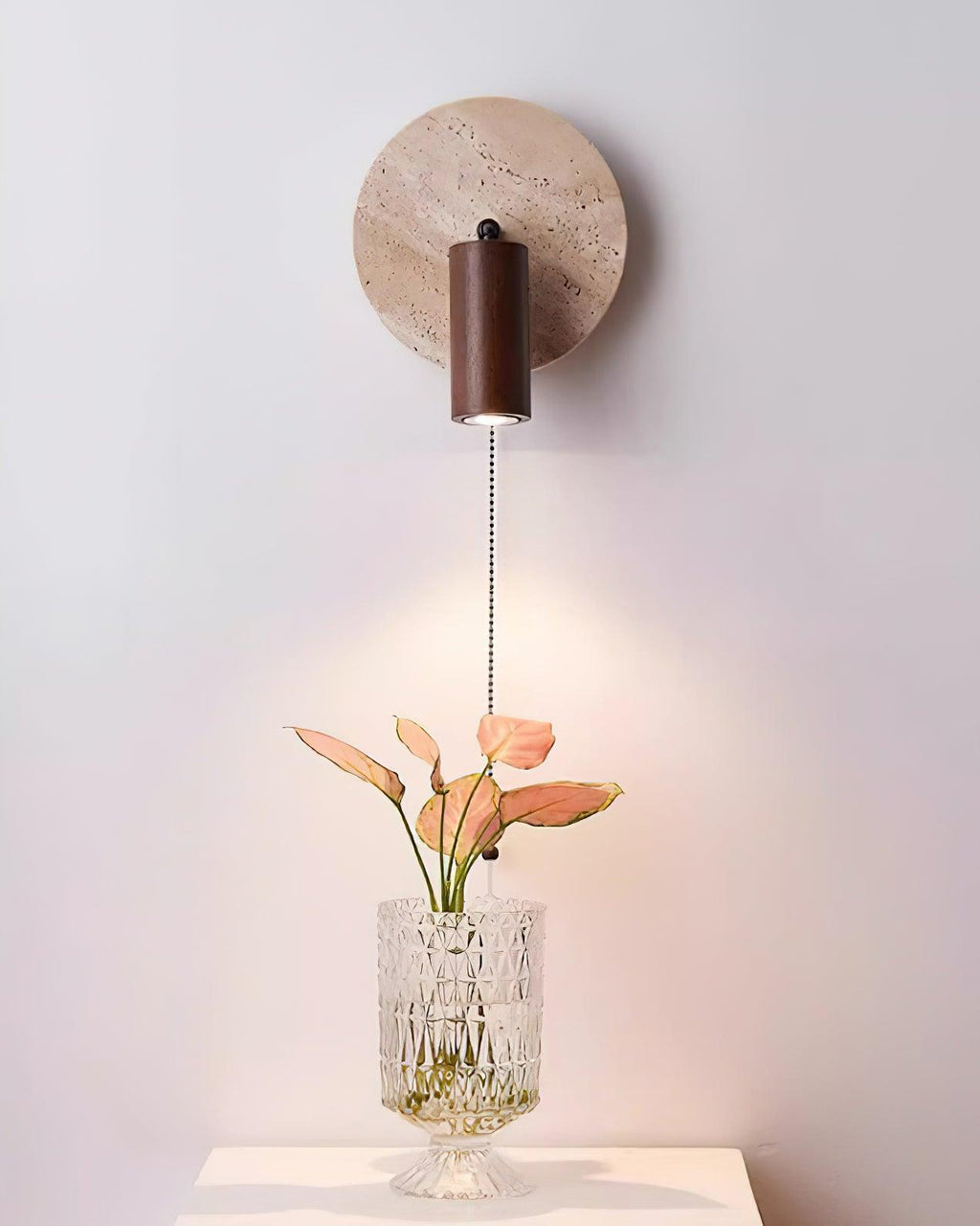 Evzoryra Applique Murale Disc Swing en Travertin - Neutralighting
