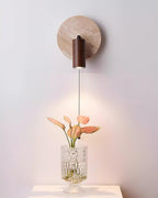 Evzoryra Applique Murale Disc Swing en Travertin - Neutralighting