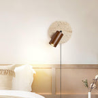 Evzoryra Applique Murale Disc Swing en Travertin - Neutralighting