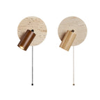 Evzoryra Applique Murale Disc Swing en Travertin - Neutralighting