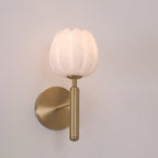 Eurzorion Applique Murale en Albâtre Floral Laiton - Neutralighting
