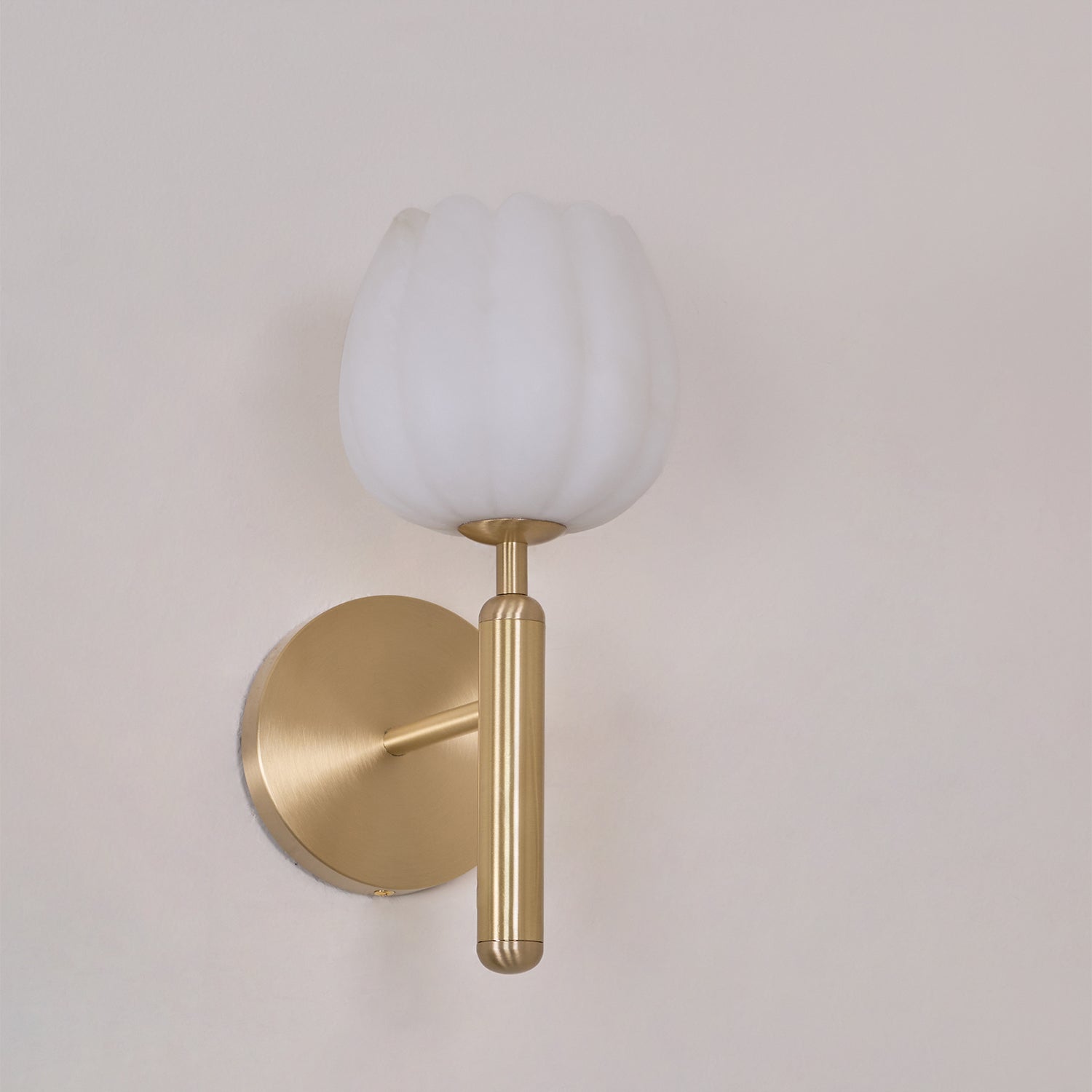 Eurzorion Applique Murale en Albâtre Floral Laiton - Neutralighting