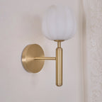 Eurzorion Applique Murale en Albâtre Floral Laiton - Neutralighting