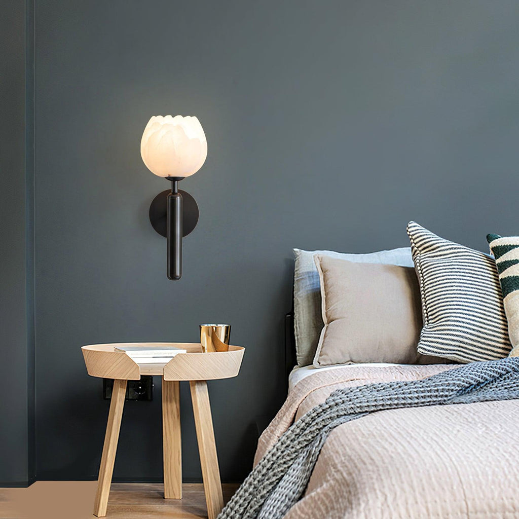 Eurzorion Applique Murale en Albâtre Floral Laiton - Neutralighting