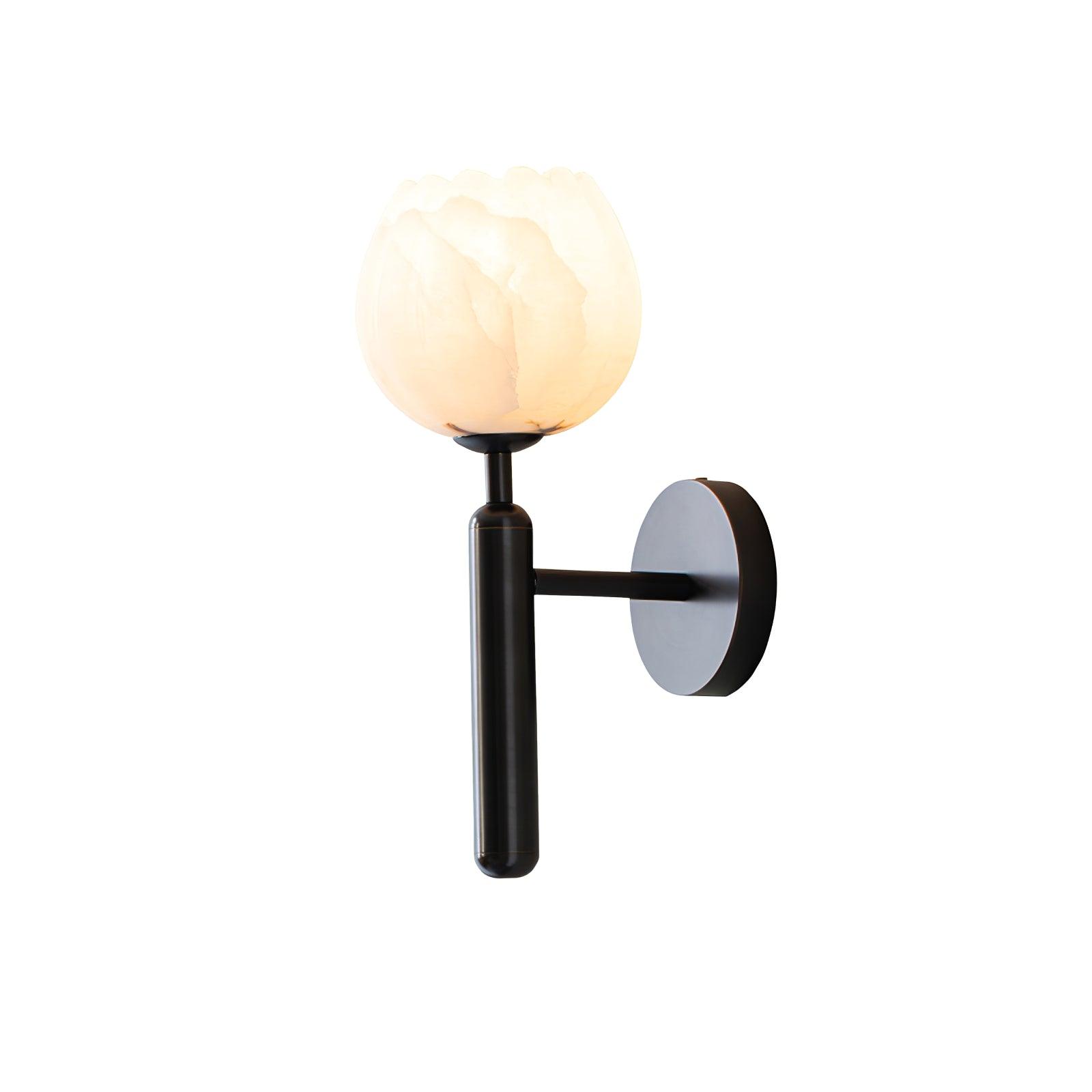 Eurzorion Applique Murale en Albâtre Floral Laiton - Neutralighting