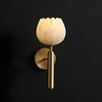 Eurzorion Applique Murale en Albâtre Floral Laiton - Neutralighting