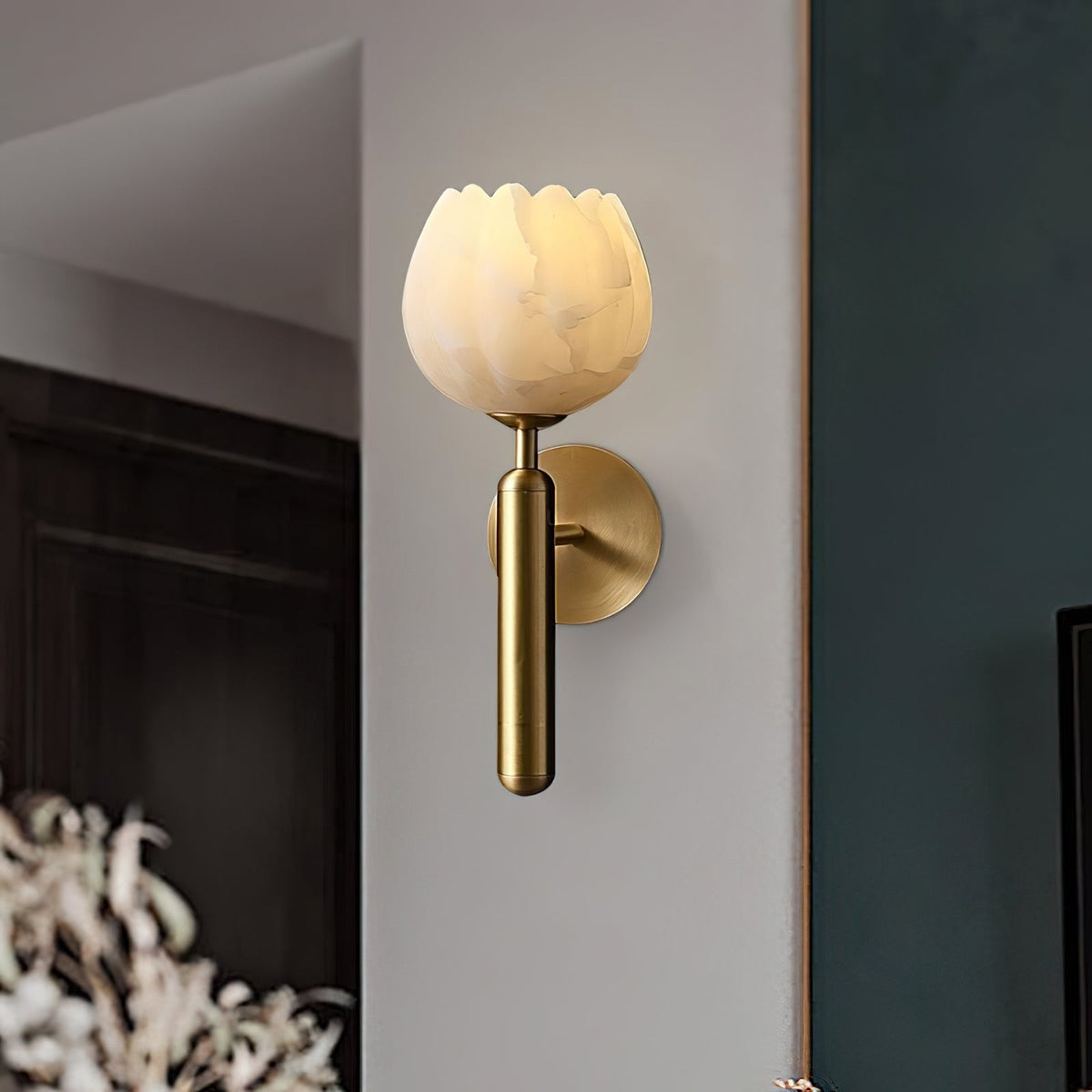 Orlaeila Applique Murale Laiton Albâtre Minimaliste Moderne - Neutralighting