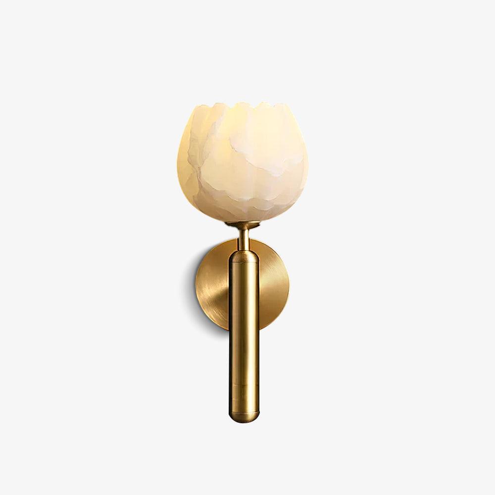 Eurzorion Applique Murale en Albâtre Floral Laiton - Neutralighting
