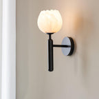 Eurzorion Applique Murale en Albâtre Floral Laiton - Neutralighting
