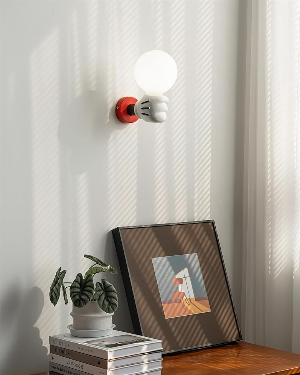 Applique Murale Tissu Moderne Classique Or Noyer Bougeoir - Neutralighting