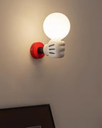 Applique Murale Tissu Moderne Classique Or Noyer Bougeoir - Neutralighting