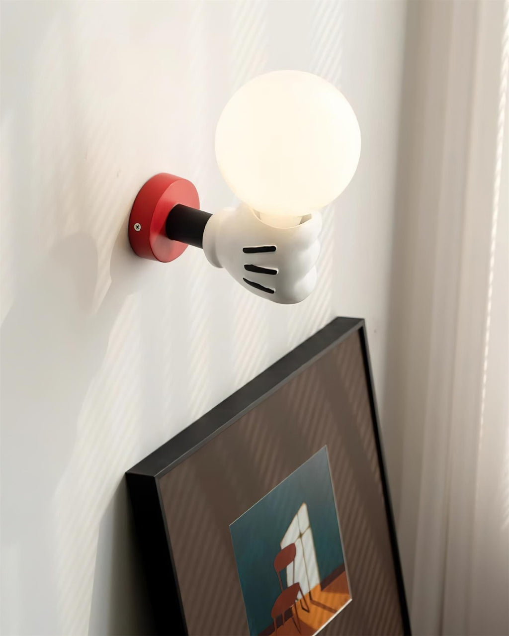 Applique Murale Tissu Moderne Classique Or Noyer Bougeoir - Neutralighting