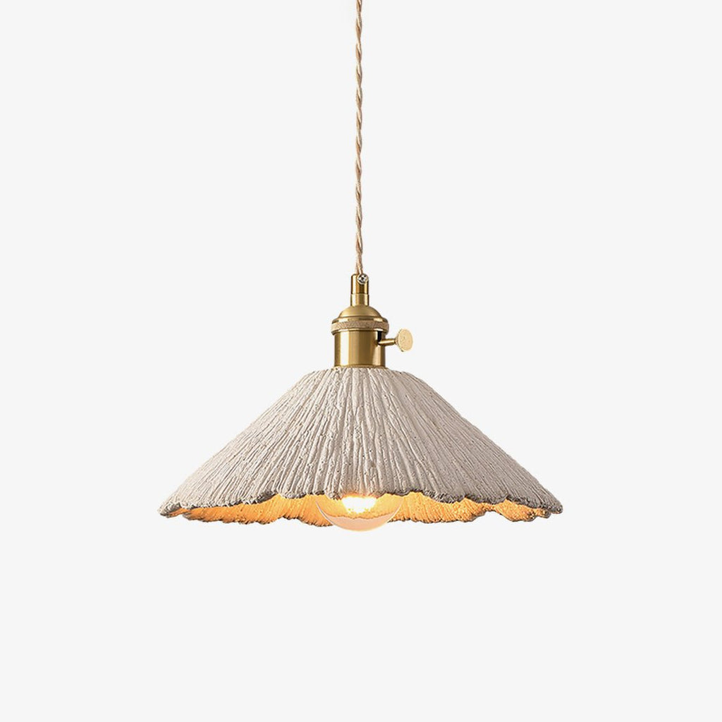 Microcement Lampe suspendue avec abat-jour en tissu réglable - Neutralighting