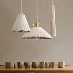 Microcement Lampe suspendue avec abat-jour en tissu réglable - Neutralighting
