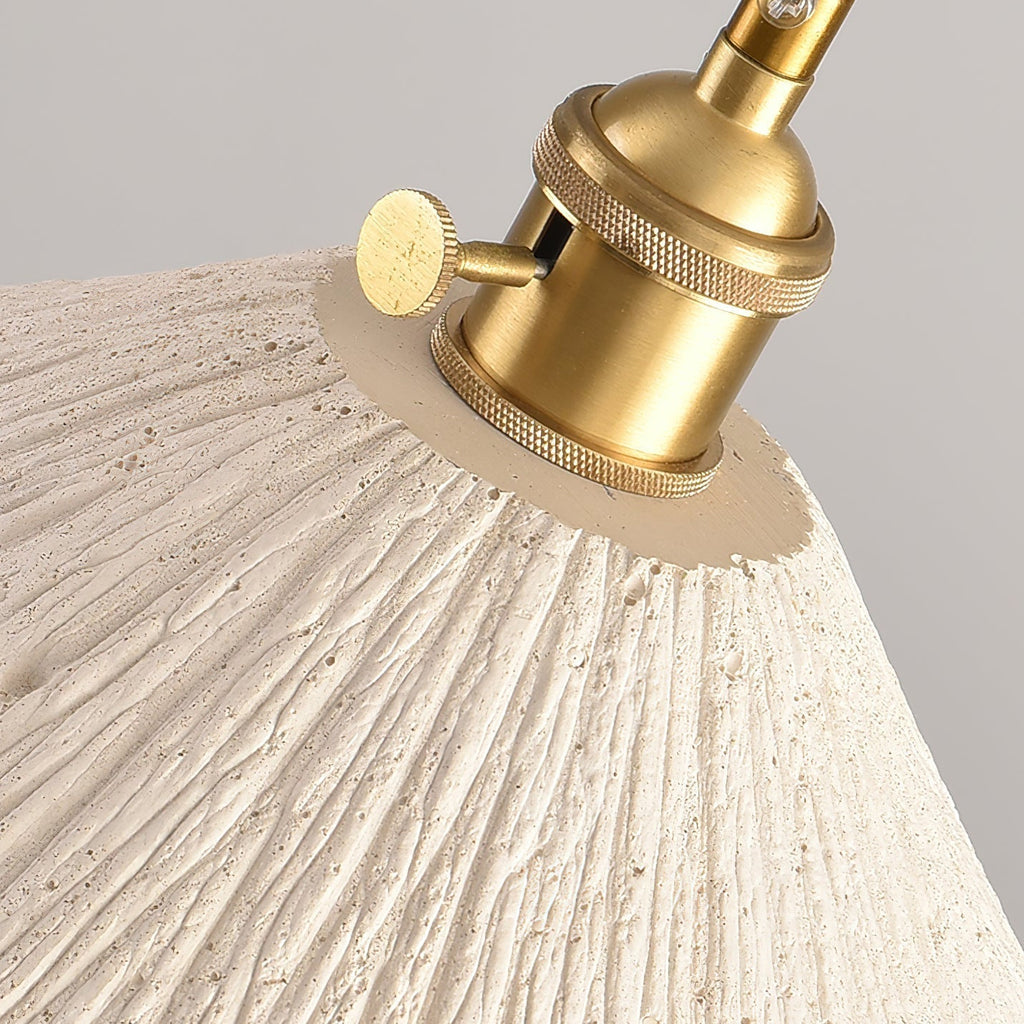 Microcement Lampe suspendue avec abat-jour en tissu réglable - Neutralighting