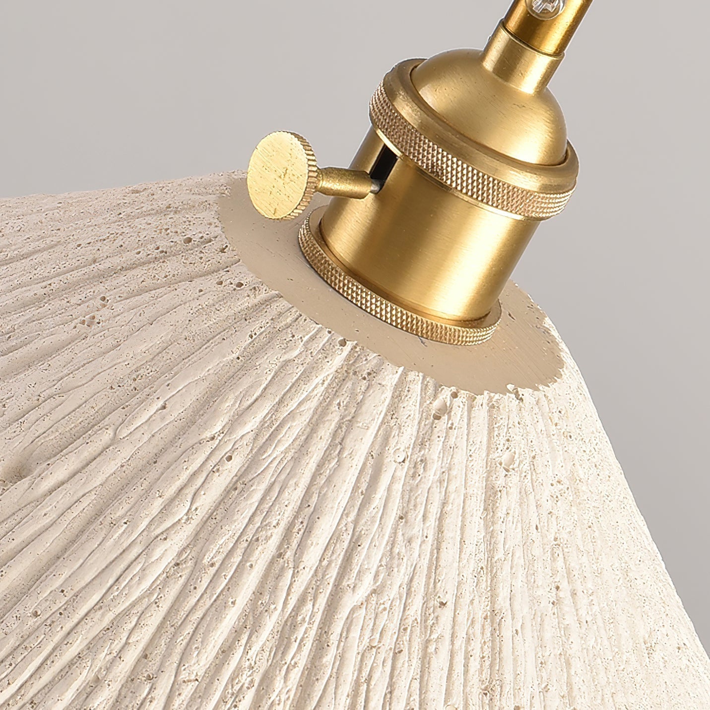 Microcement Lampe suspendue avec abat-jour en tissu réglable - Neutralighting