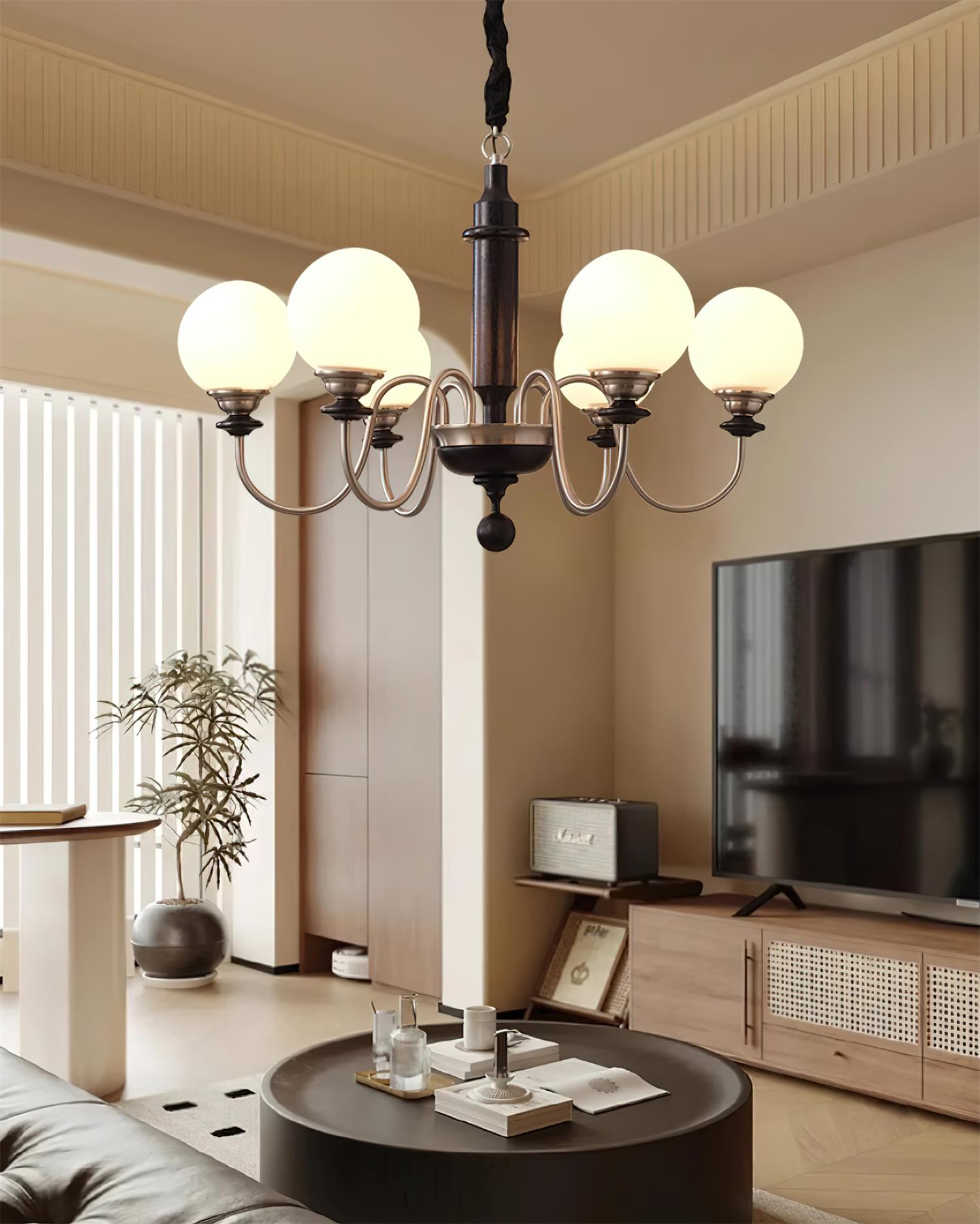 Lumivian Lustre Élégant Globe à 8 Lumières - Neutralighting
