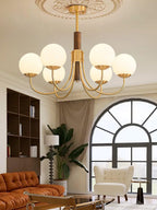 Lustra Chandelier Midas Touch Noyer Sphère Laiton - Neutralighting