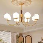 Lustra Chandelier Midas Touch Noyer Sphère Laiton - Neutralighting