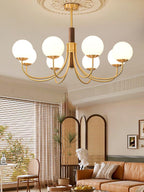 Lustra Chandelier Midas Touch Noyer Sphère Laiton - Neutralighting