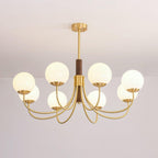 Lustra Chandelier Midas Touch Noyer Sphère Laiton - Neutralighting