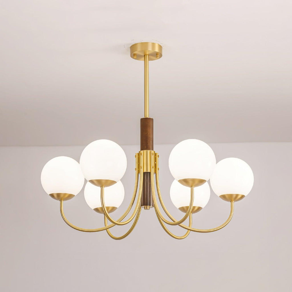 Lustra Chandelier Midas Touch Noyer Sphère Laiton - Neutralighting