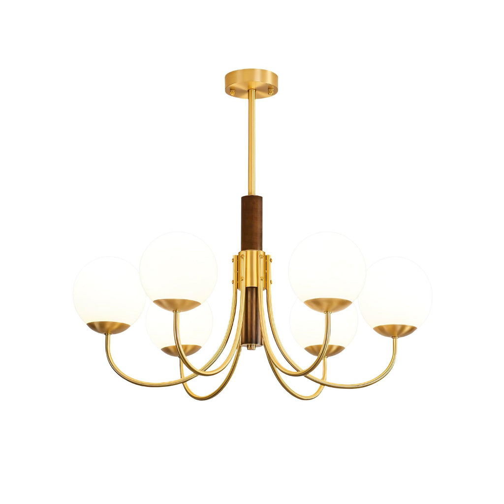 Lustra Chandelier Midas Touch Noyer Sphère Laiton - Neutralighting