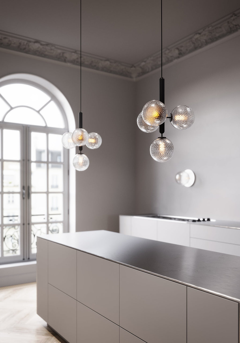 Velain Suspension industrielle en laiton - Neutralighting