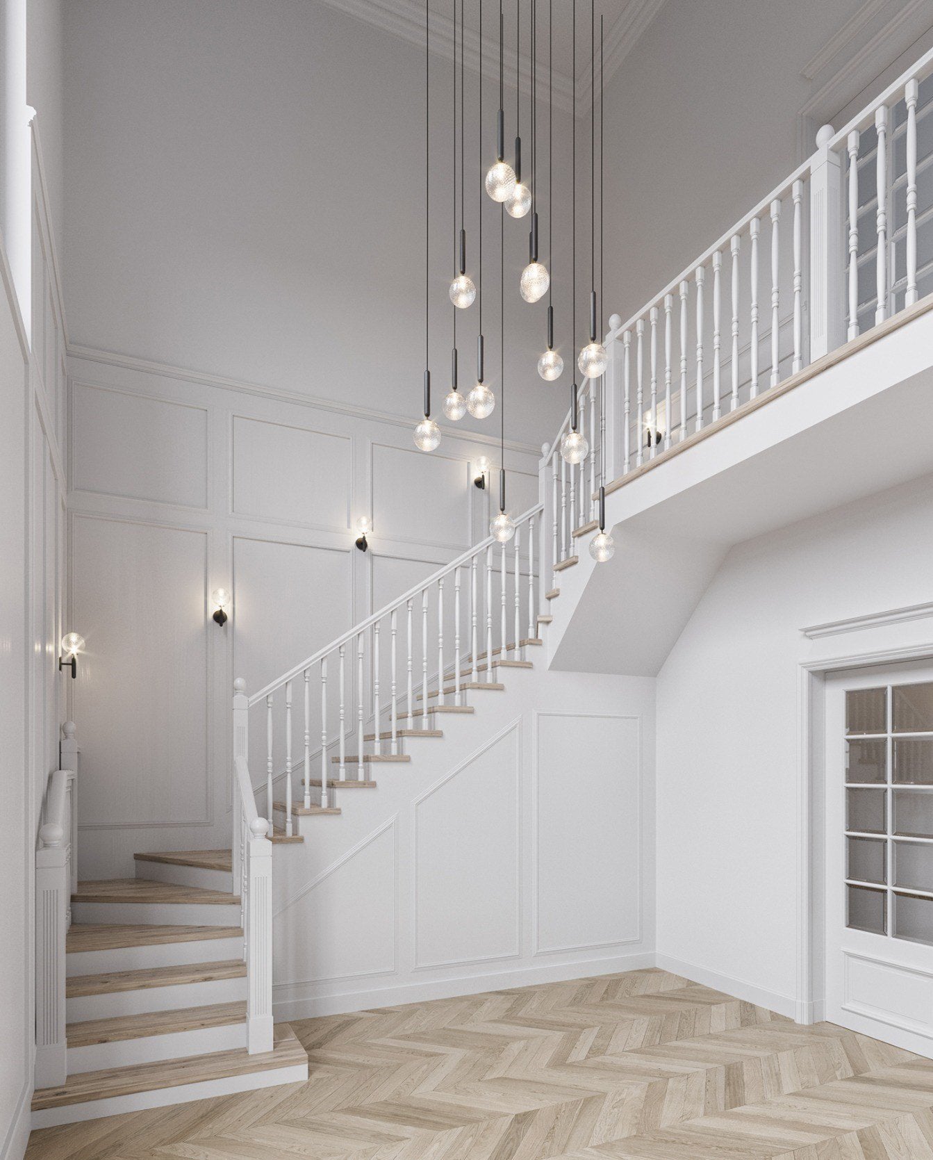Calyxia Suspension Industrielle Classique en Verre - Neutralighting