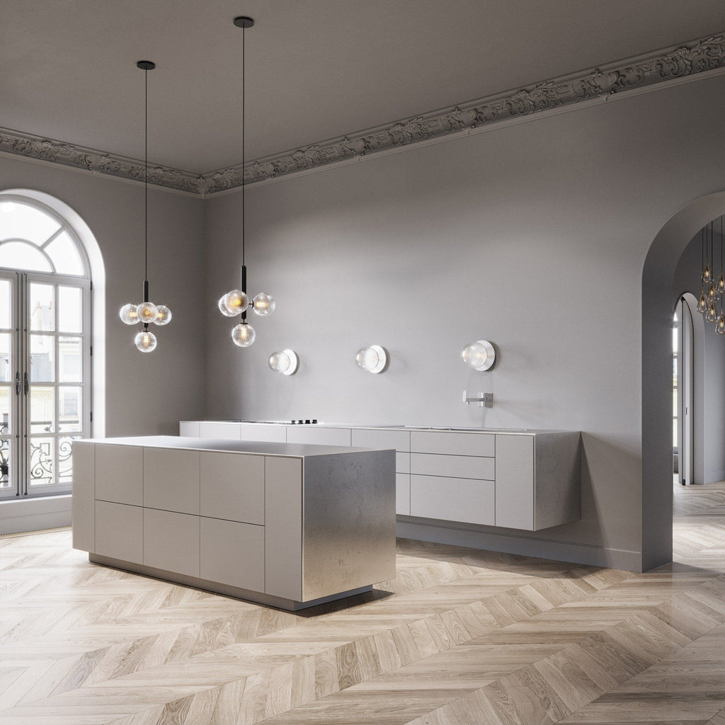Calyxia Suspension Industrielle Classique en Verre - Neutralighting