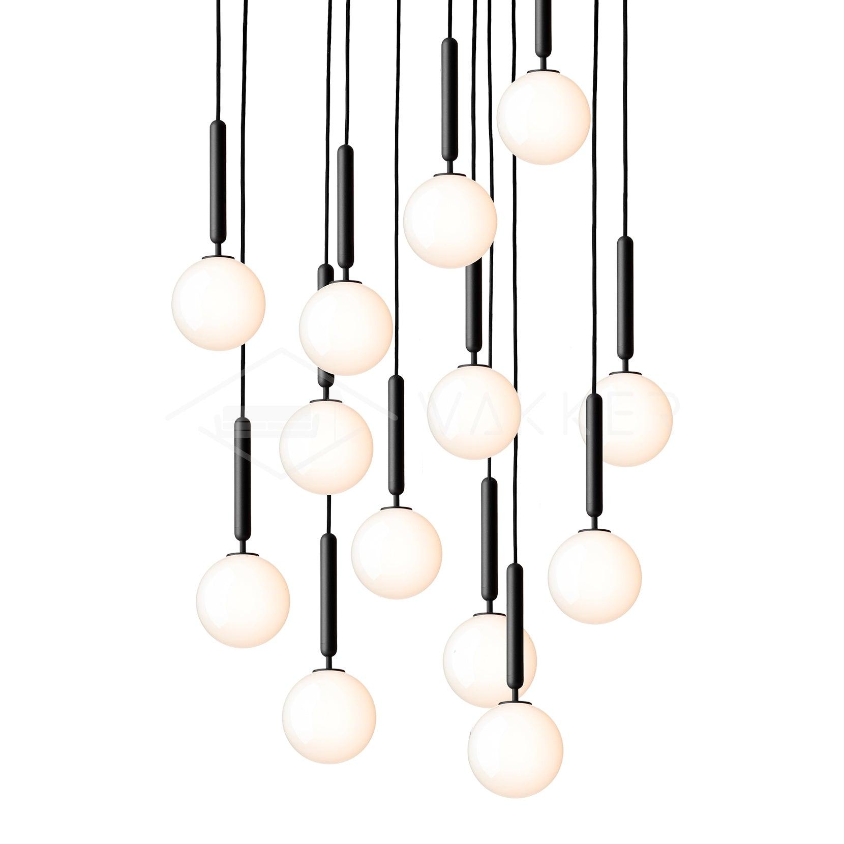 Calyxia Suspension Industrielle Classique en Verre - Neutralighting