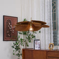 Pendant Lampe Avec Abat-jour Pétale en Papier Kraft Plissé Ambiance Chaleureuse - Neutralighting